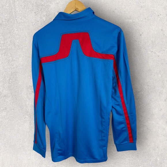 J Lindeberg Blue Long Sleeve Polo Shirt Blue Mens Size Medium Fieldsensor Vilde - Picture 5 of 16